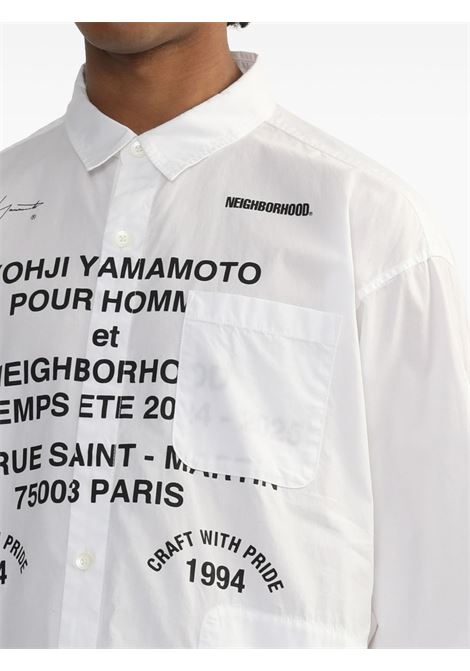 White x Neighborhood printed shirt Yohji yamamoto - men Yohji Yamamoto | HPB950541